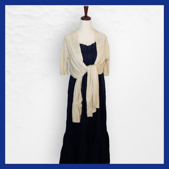 Whistles linen open tie front cardigan sweater size 1 XS cream - Picture 1 of 11